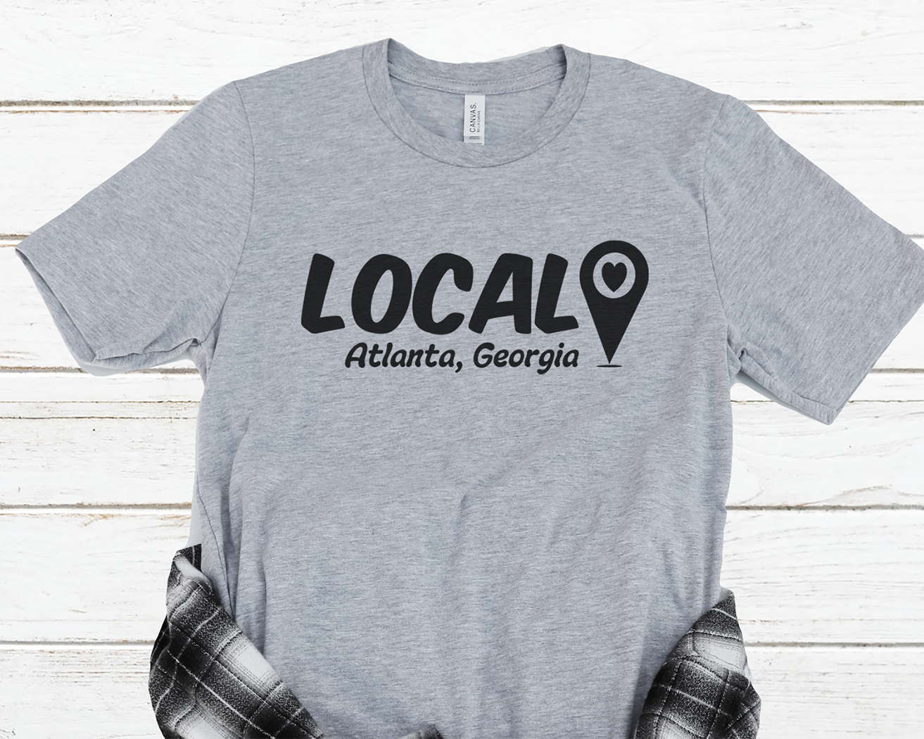 Sip and Shop Map Pin Tee