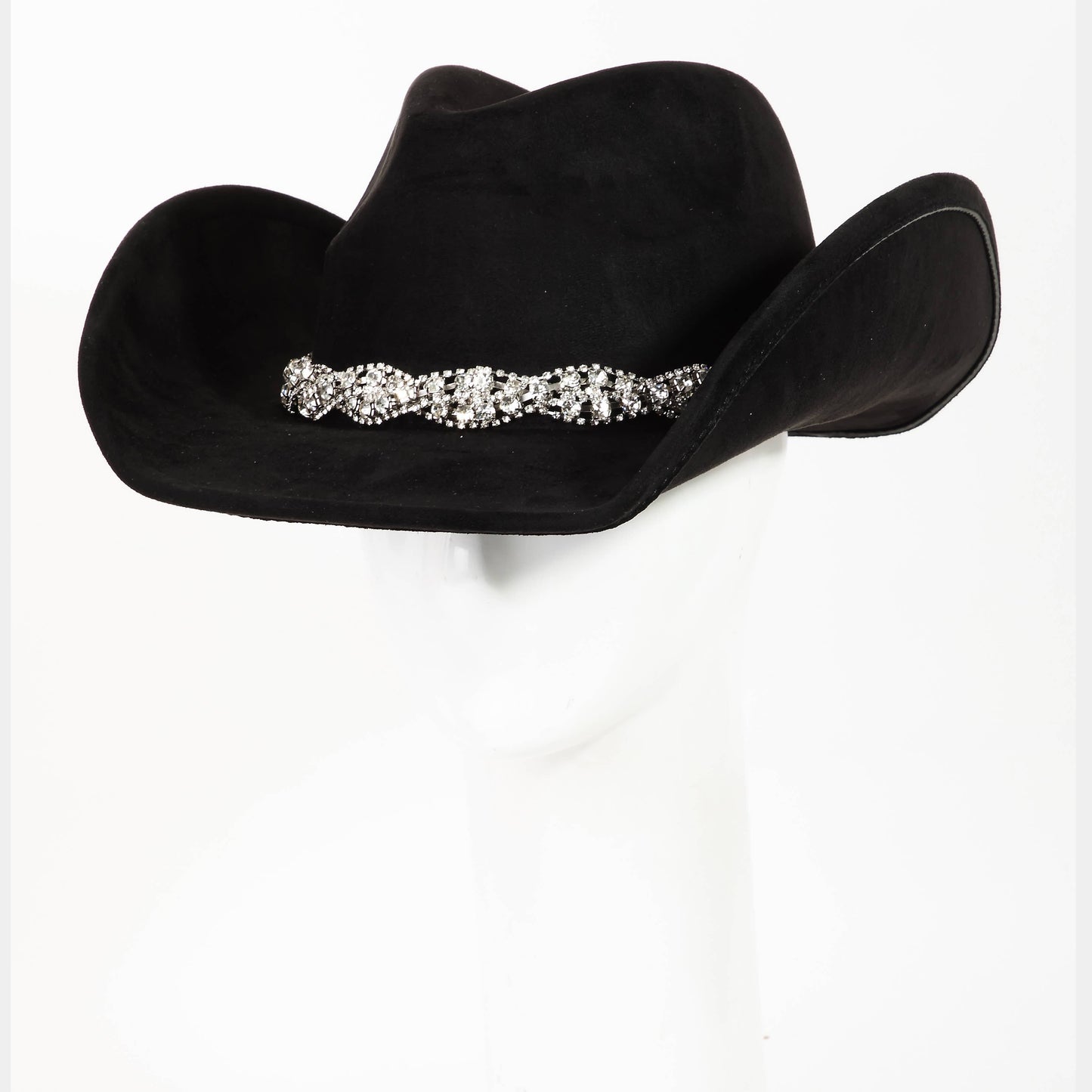 Rhinestone Chain Strap Cowboy Hat