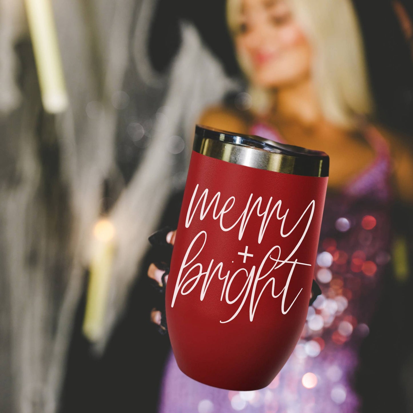 Jingle Juice Red Holiday Tumblers w Lid