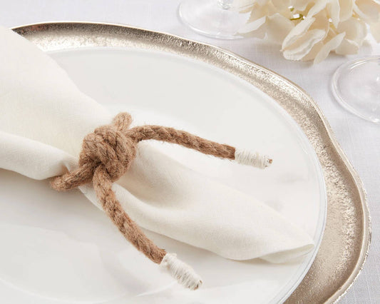 Natural Knotted Rope Napkin Ring