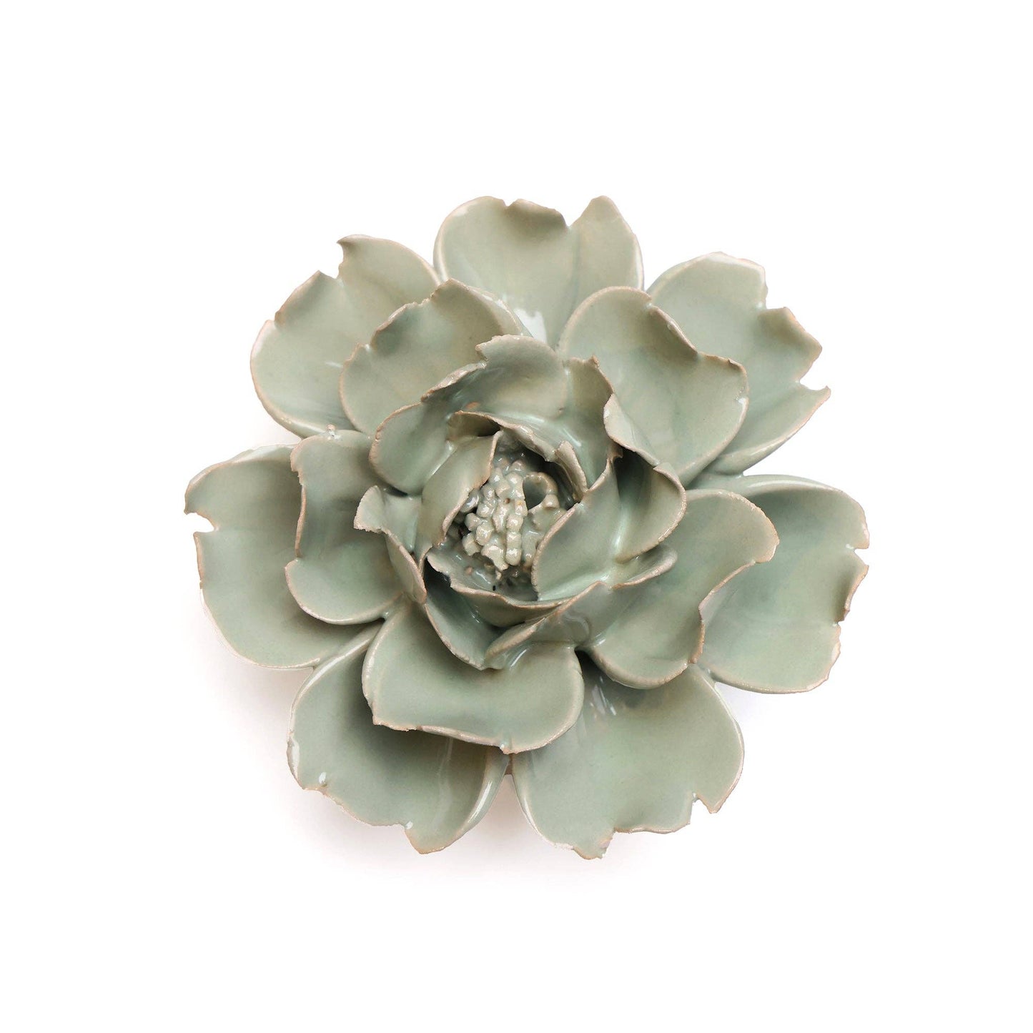 Mother's Day Vintage Ceramic Green Rose