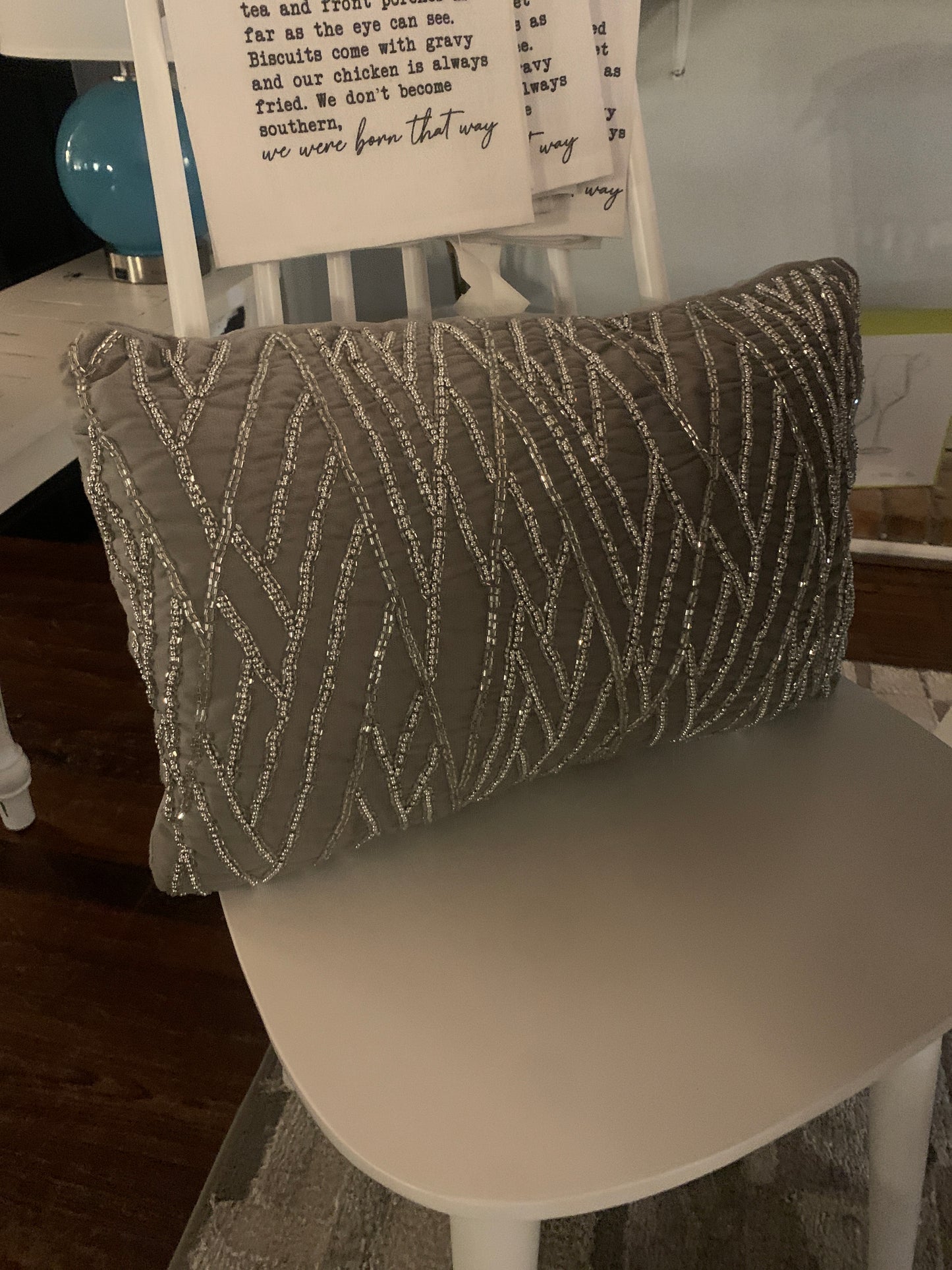 Silver Sparkle Pillow