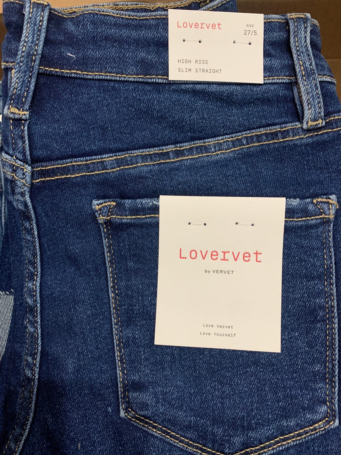 Lovervet by Vervet High Rise Slim Straight