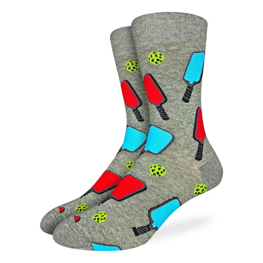 Mens Pickleball Socks - Gray Red