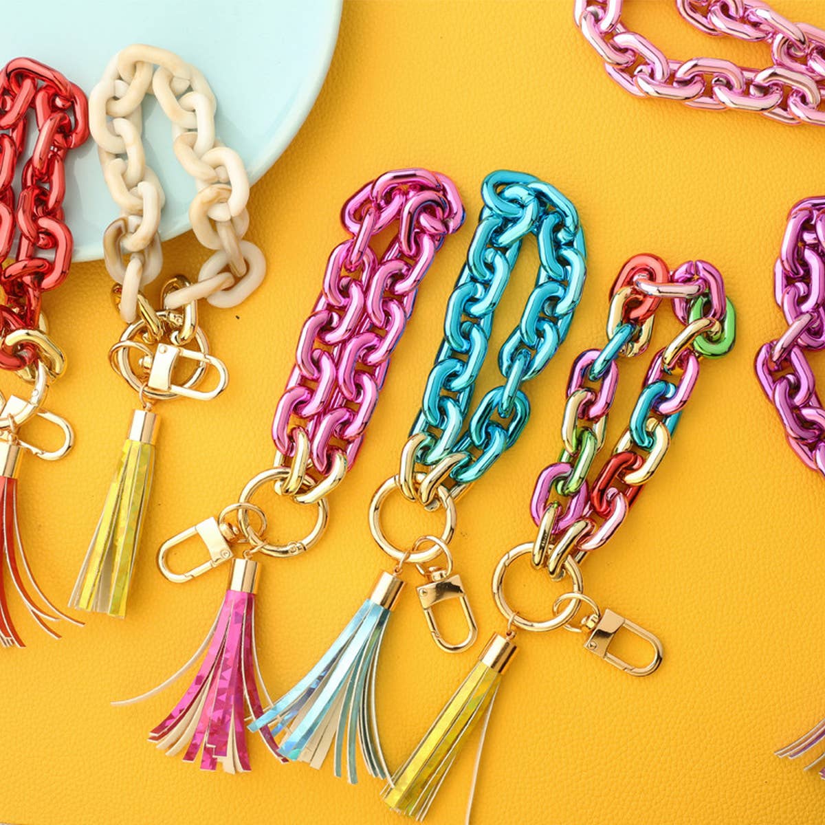 COLORFUL BRACELET BRIGHT COLOR KEYCHAIN_CWMM1333