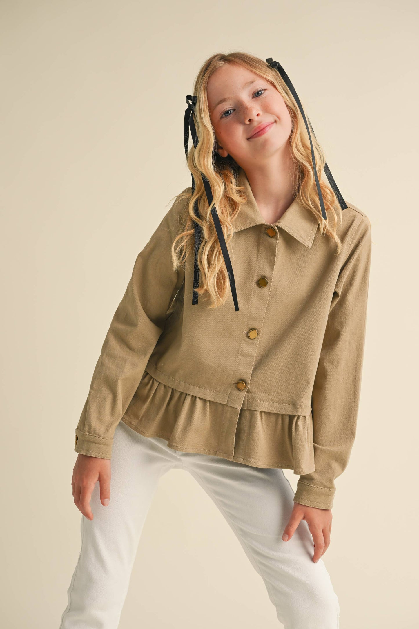 TWEEN KIDS GIRLS CROPPED FIELD JACKET (7-14)