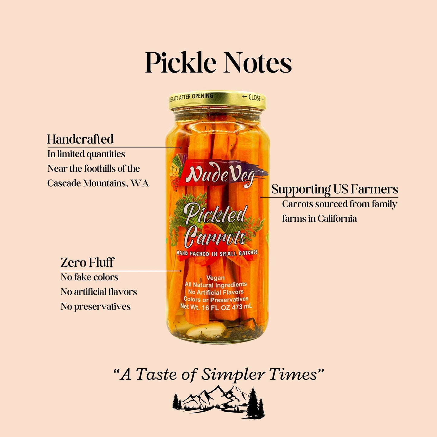 Handcrafted Pickled Carrots | Spicy Dill | Artisanal Pickles