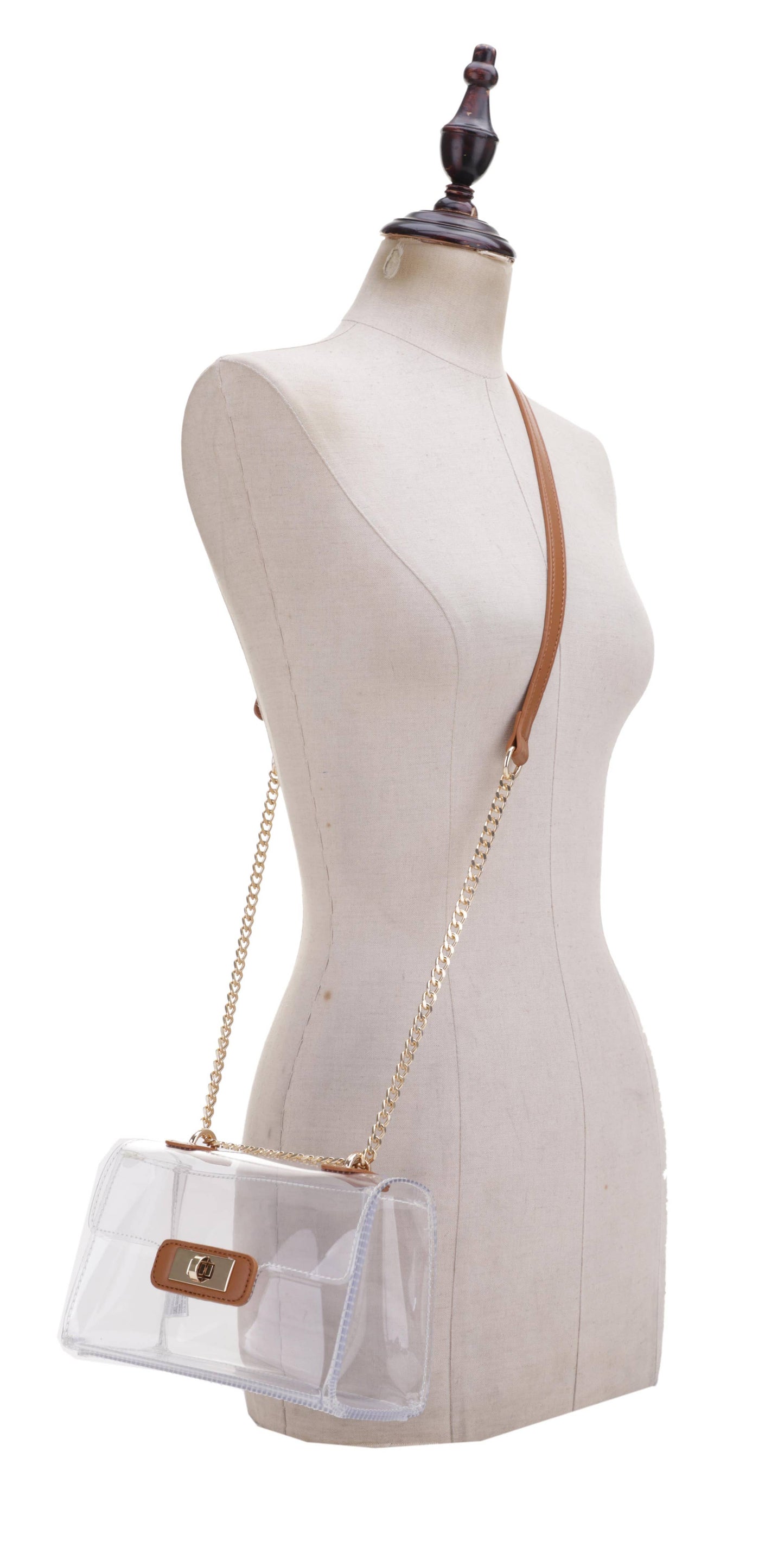 CL20555 Turn Lock Hardware Clear Crossbody