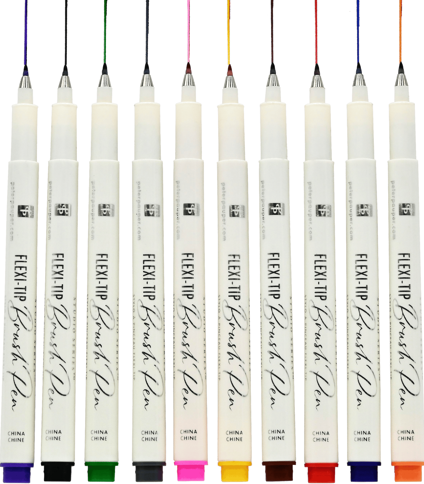 Flexi-Tip Brush Pens (Set of 10)