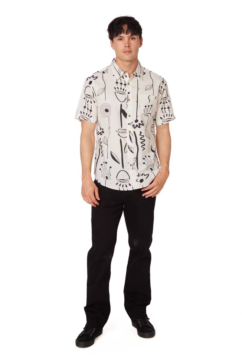 Men's Woven Printed Short Sleeve Shirt