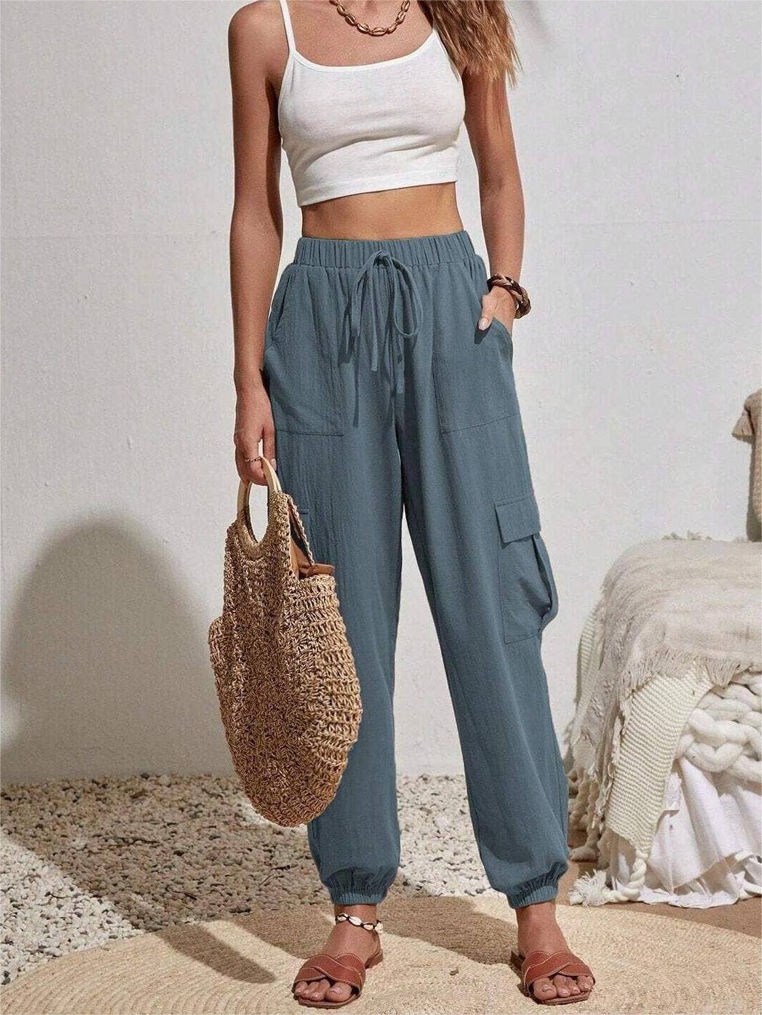 Casual trousers pocket cargo pants
