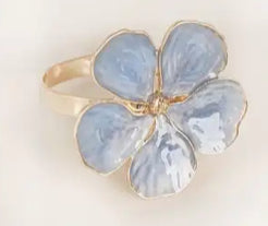 Blue Flower Napkin Ring