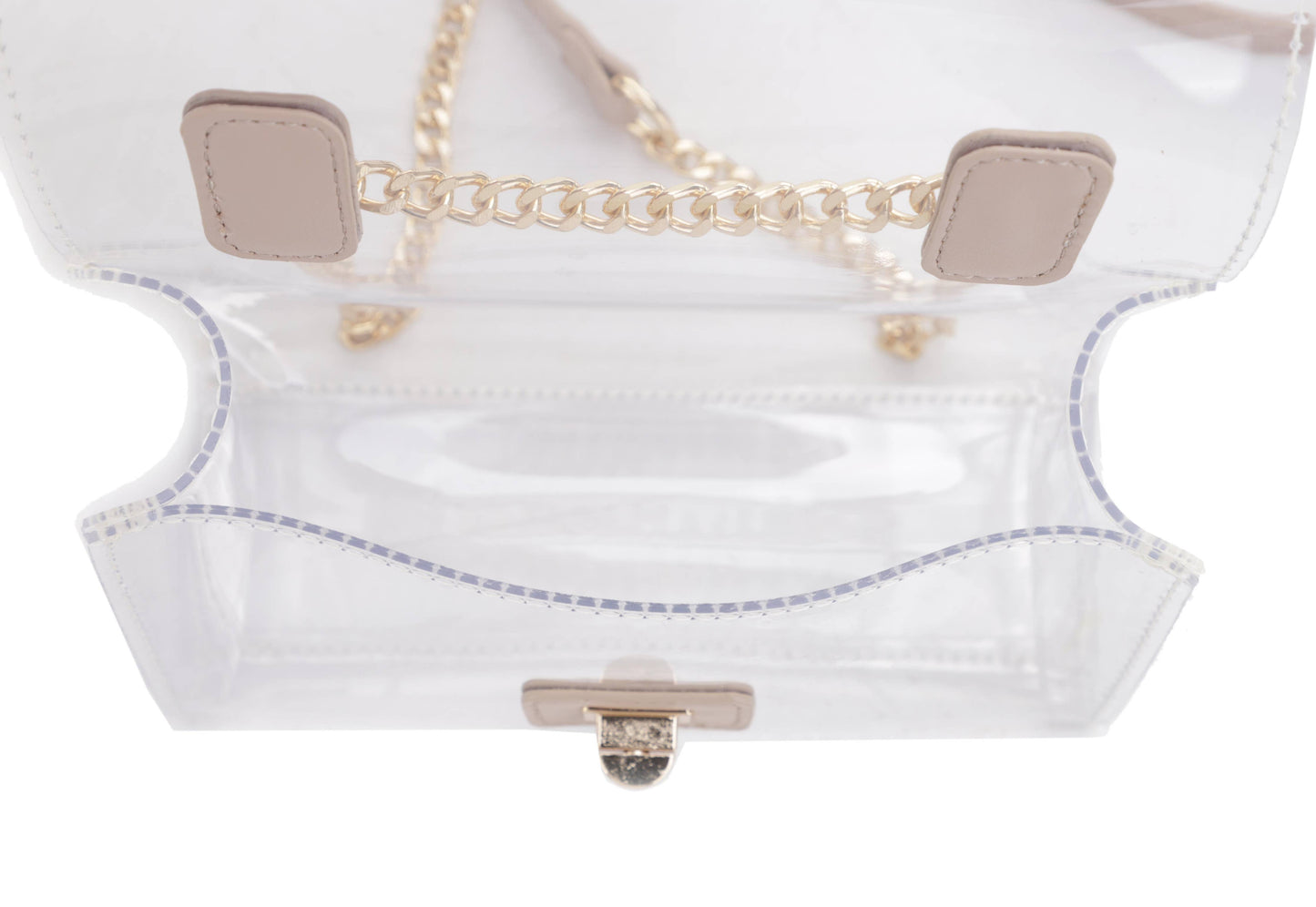 CL20555 Turn Lock Hardware Clear Crossbody
