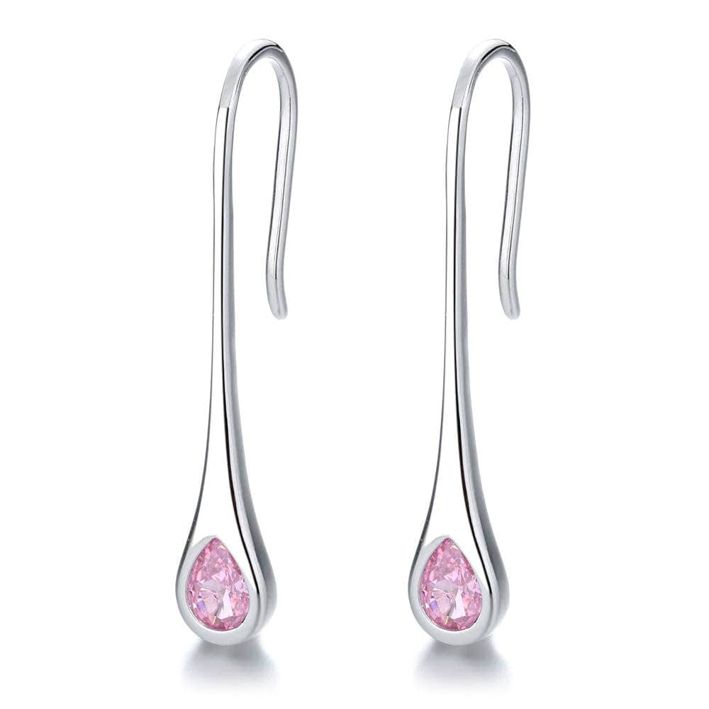 Sterling Silver Pull-through Earrings with Swarovski Crystals