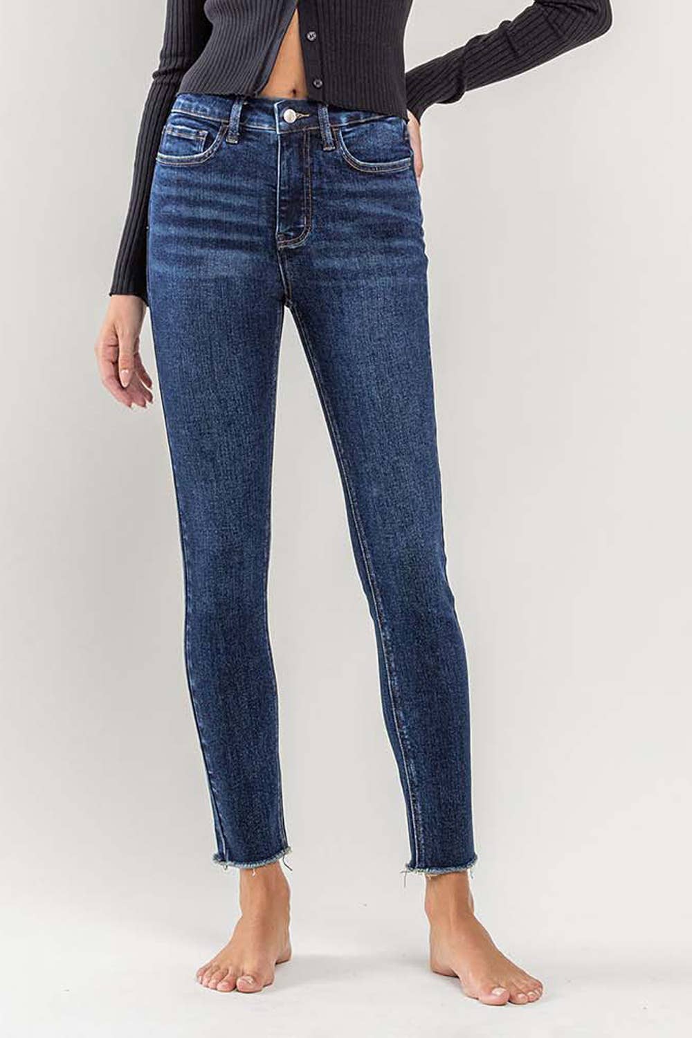 TUMMY CONTROL HIGH RISE CROP SKINNY JEANS LV1208