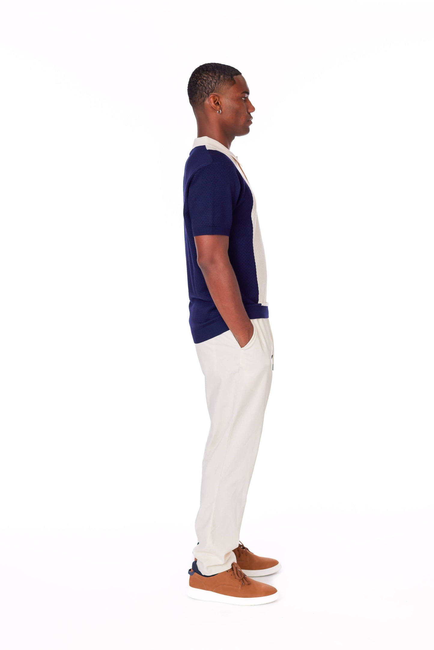 Men's Textured Polo Shirt