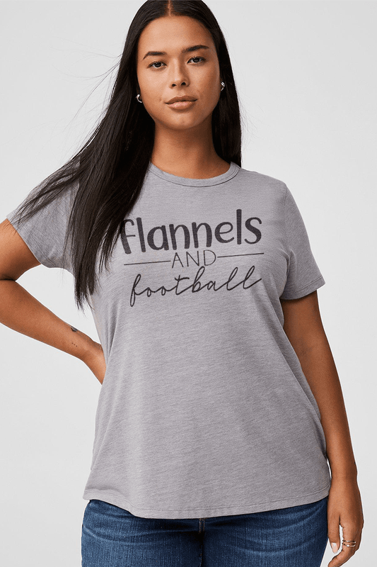 Flannels And Football Plus Size Graphic Tee