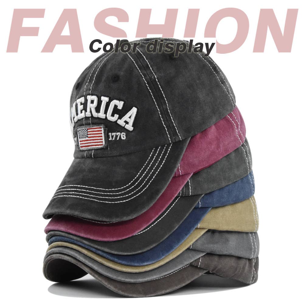 Fourth of July hat American flag embroidery baseball cap