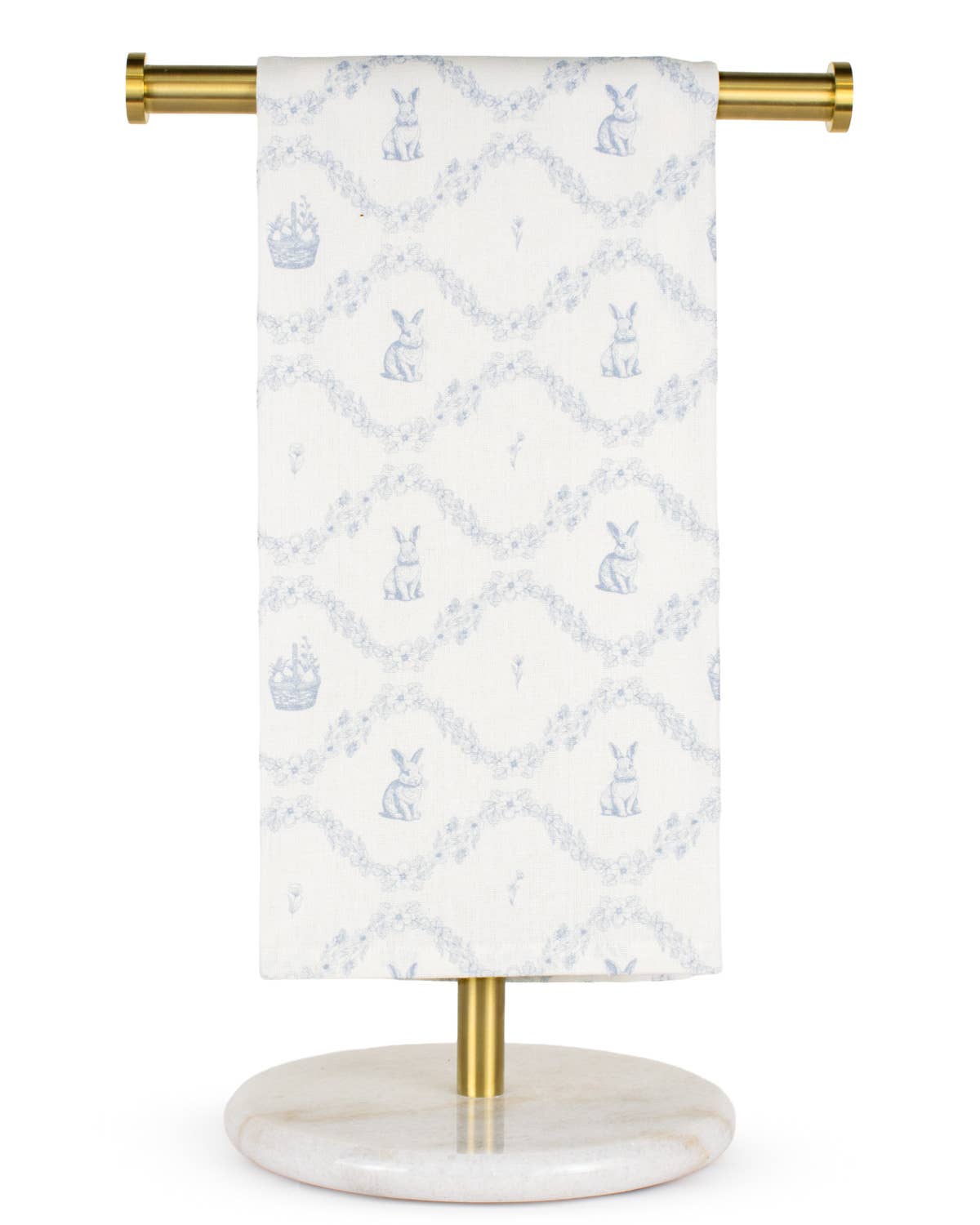 Morgan Bunny Hand Towel   White/Blue   20x28