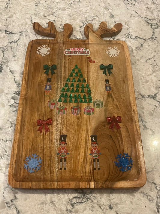 XMAS Antler Tray_16.5 x 10