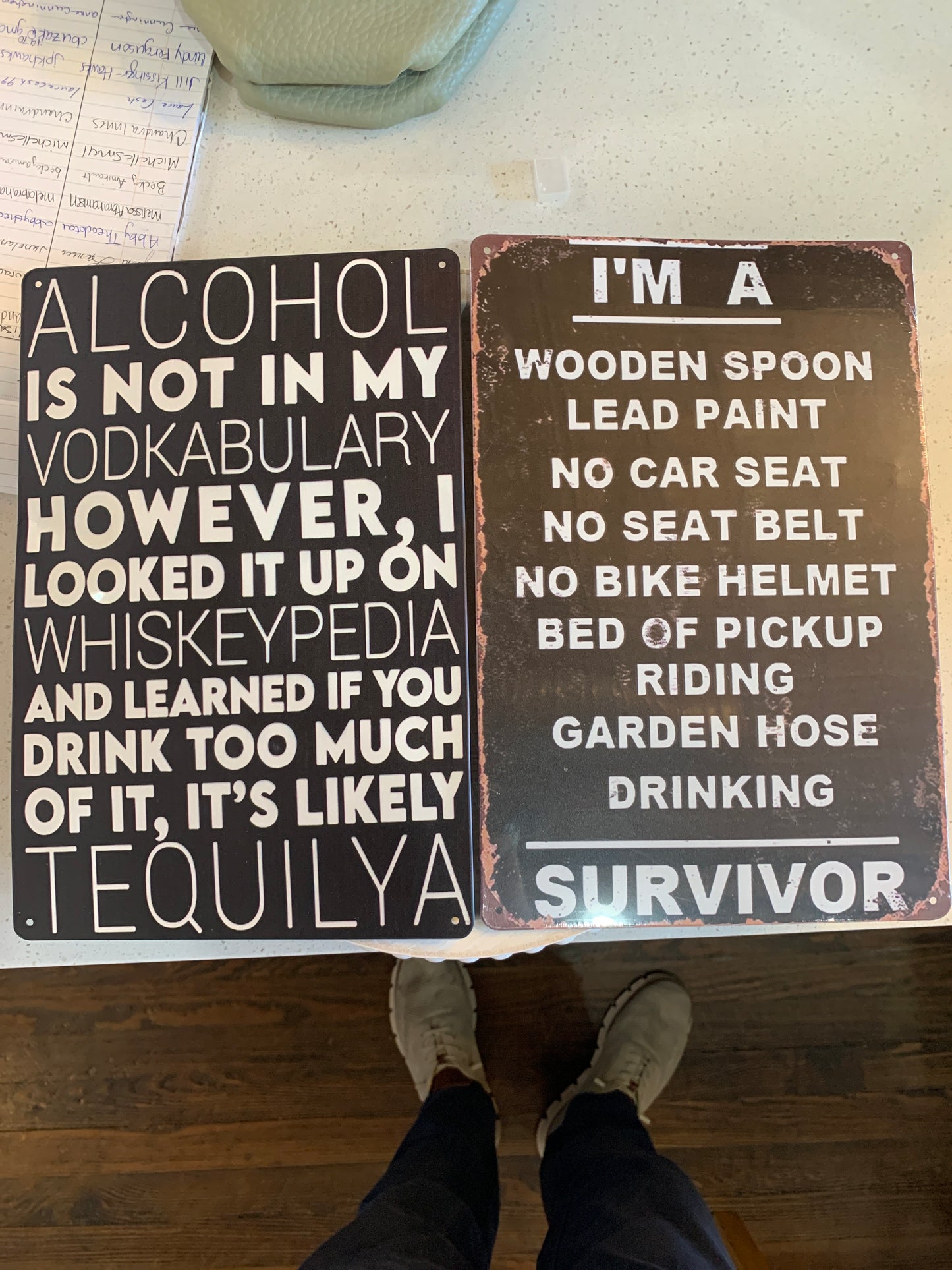 Alcohol/Survivor Signs