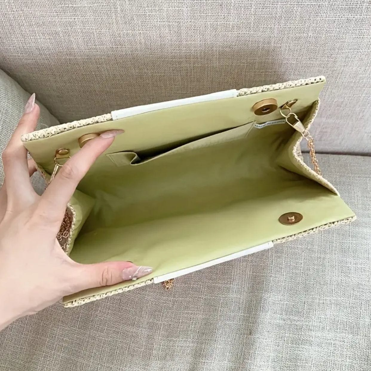 Woven Straw Purse