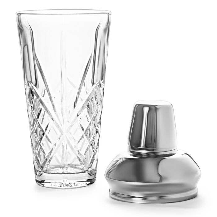 Vintage Glass Shaker with Stainless Steel Sealing Cap