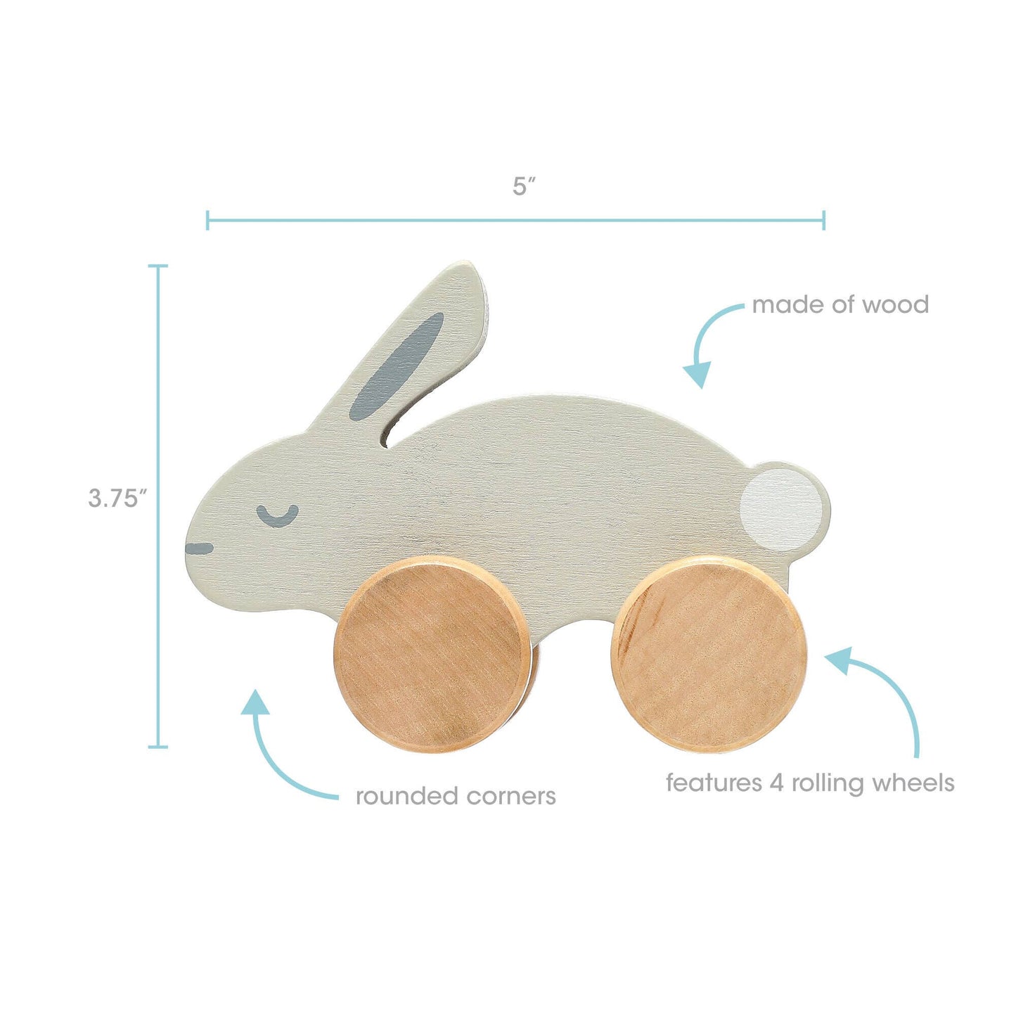 Wooden Toy Bunny Rabbit, Baby & Toddler Toy, Nursery Decor