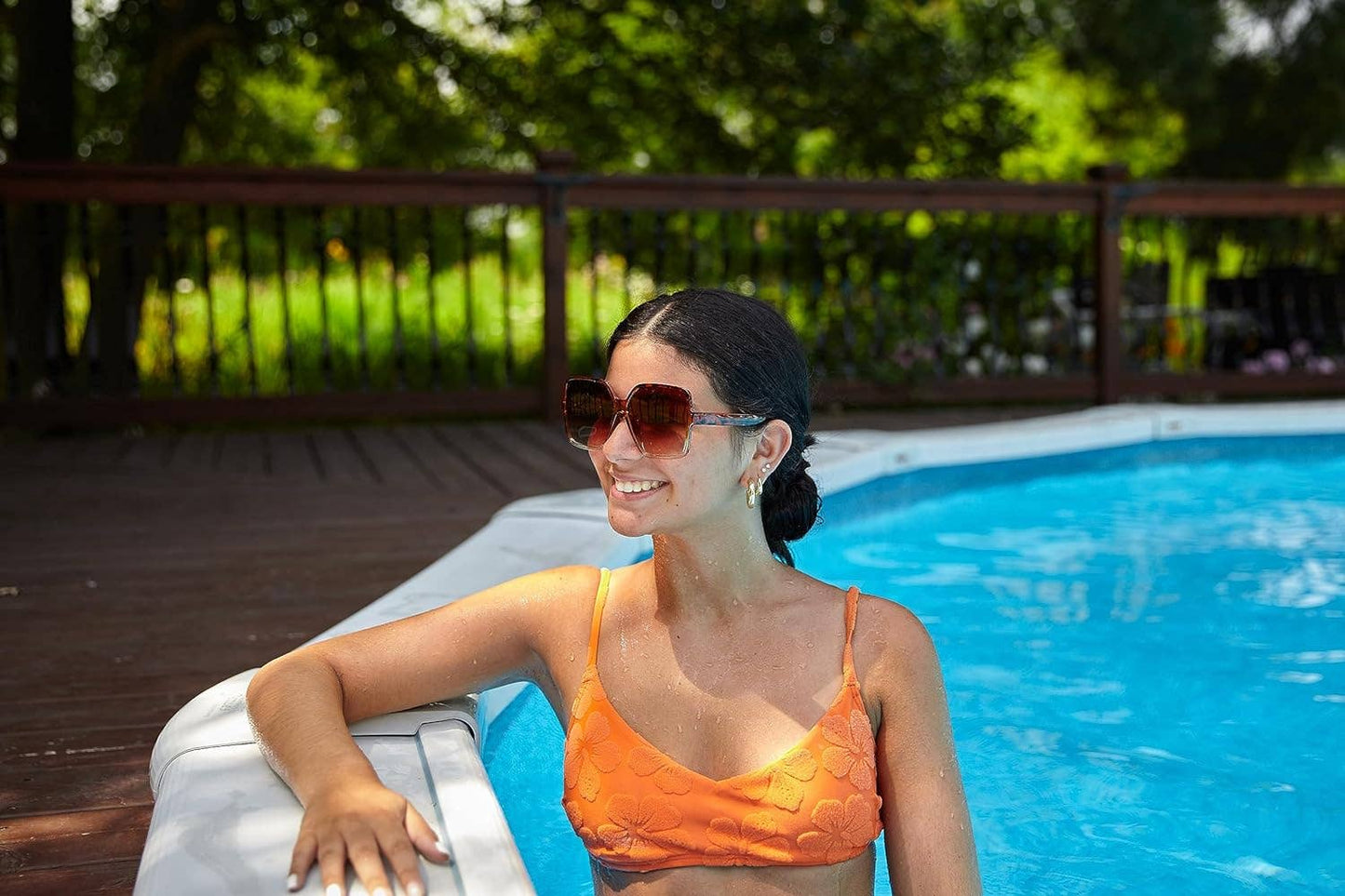 Oversized Square Sunglasses - Tortoise Frames/Ombre Brown