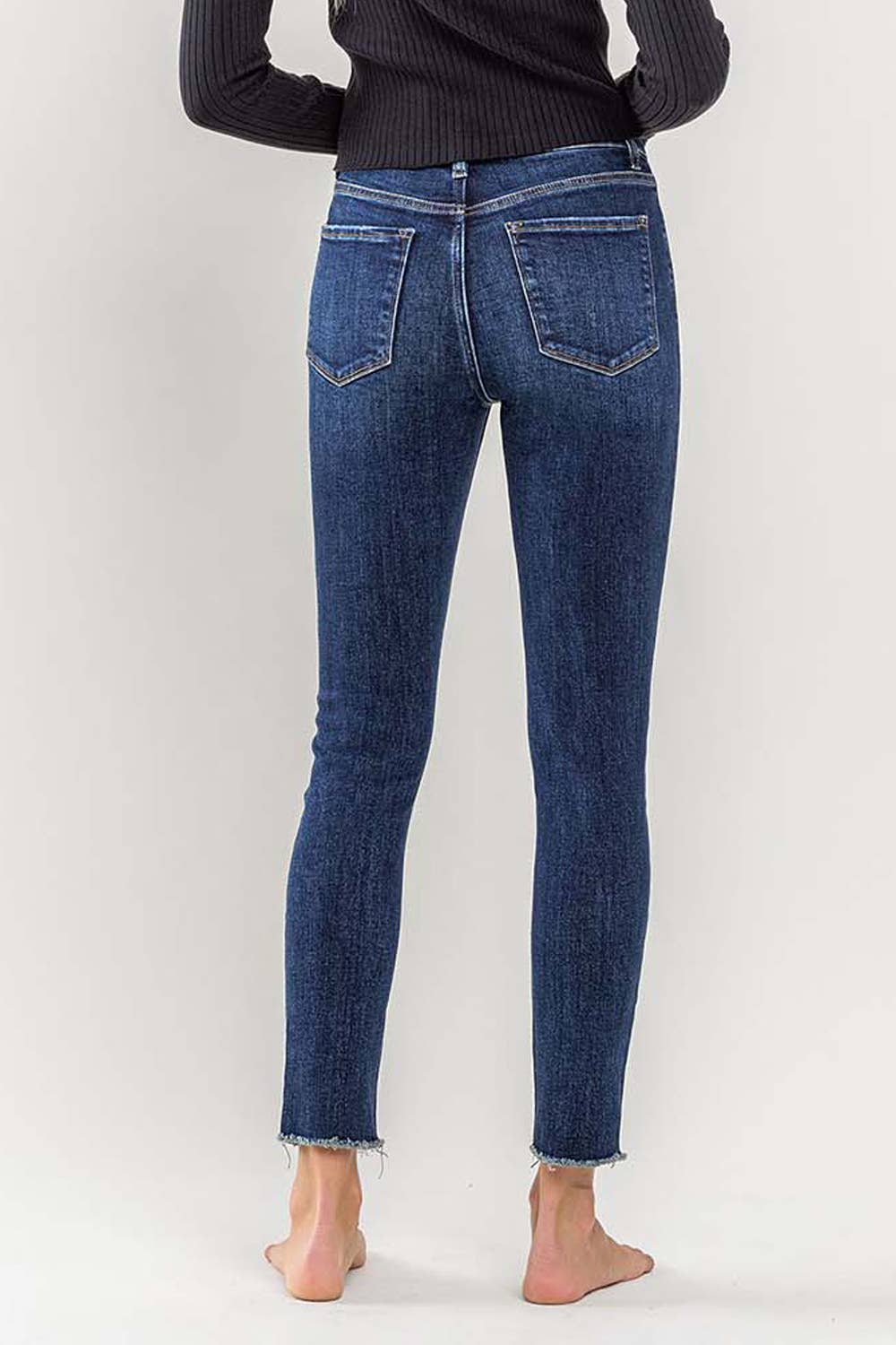 TUMMY CONTROL HIGH RISE CROP SKINNY JEANS LV1208