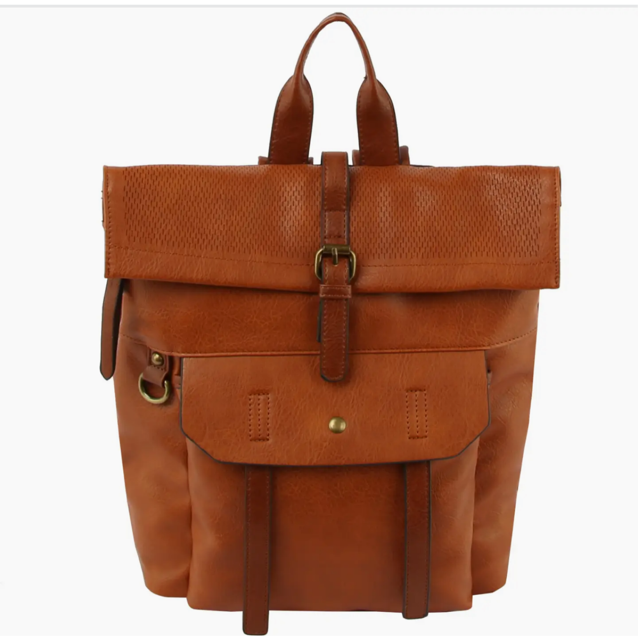 Backpack Purse Cognac