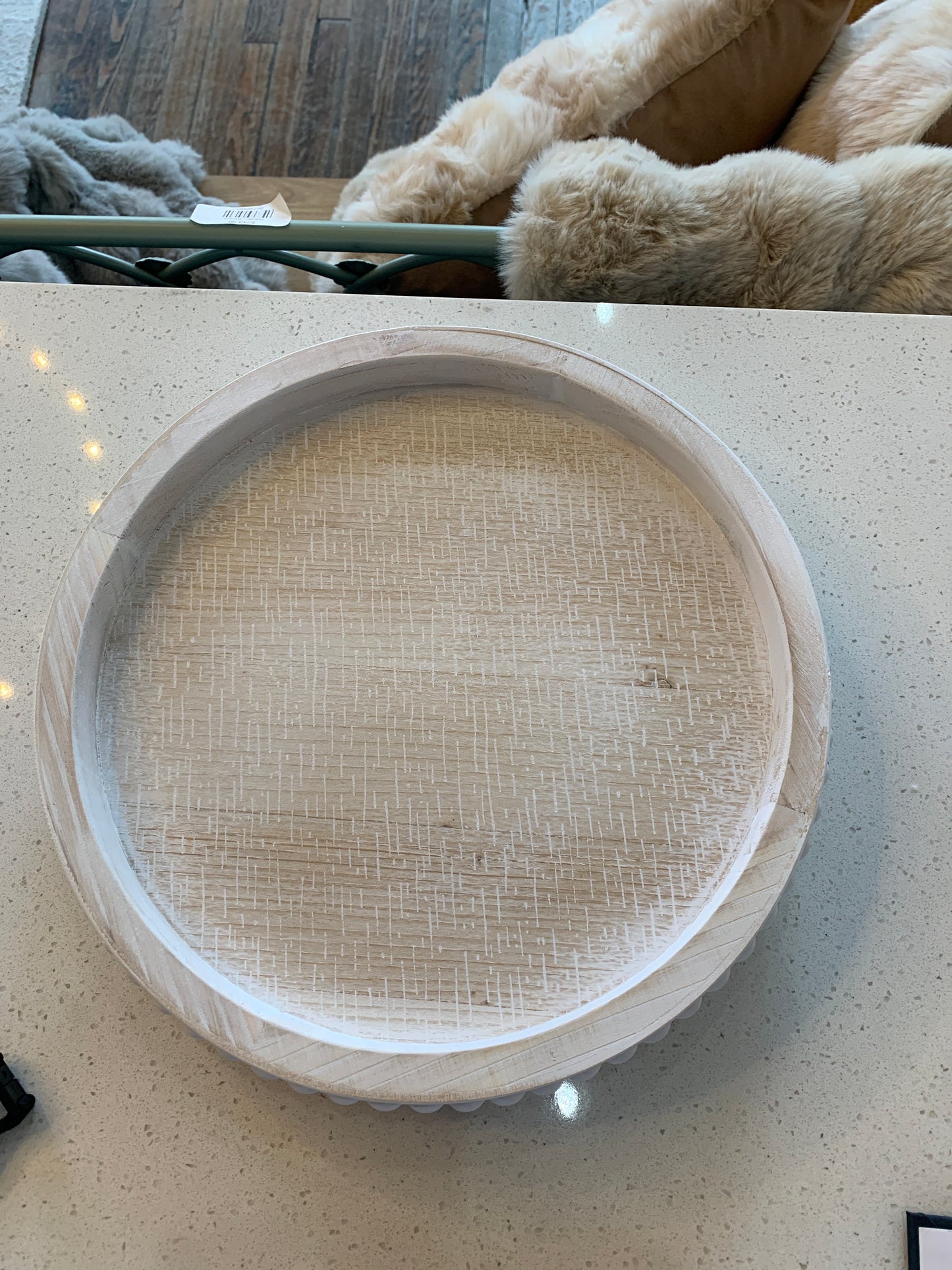 White Round Tray