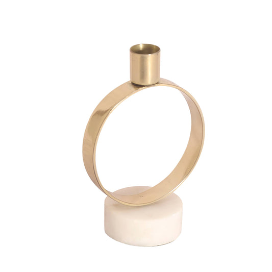 VIP Marble/Gold Round Candle Holder
