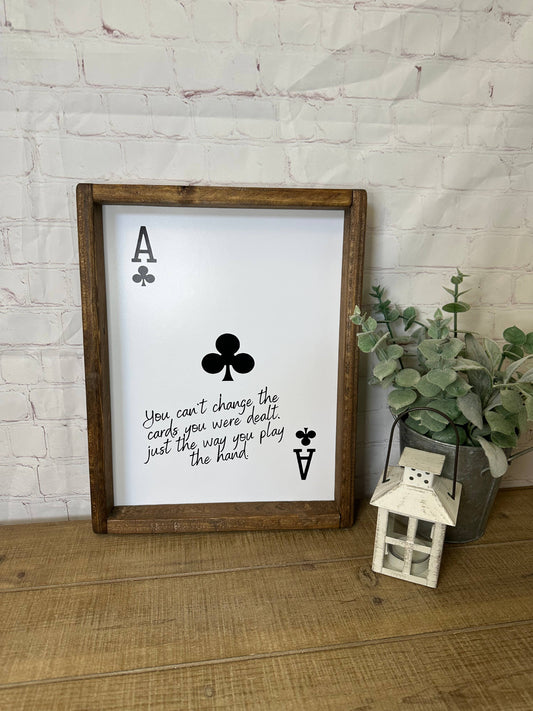 Ace Card Inspirational Framed Sign