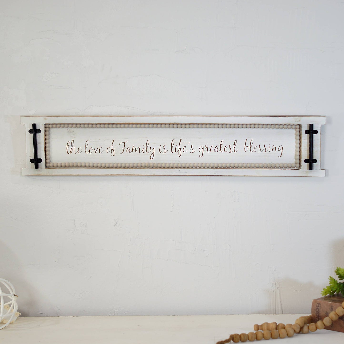 Wood 28 in. Family Love Sign