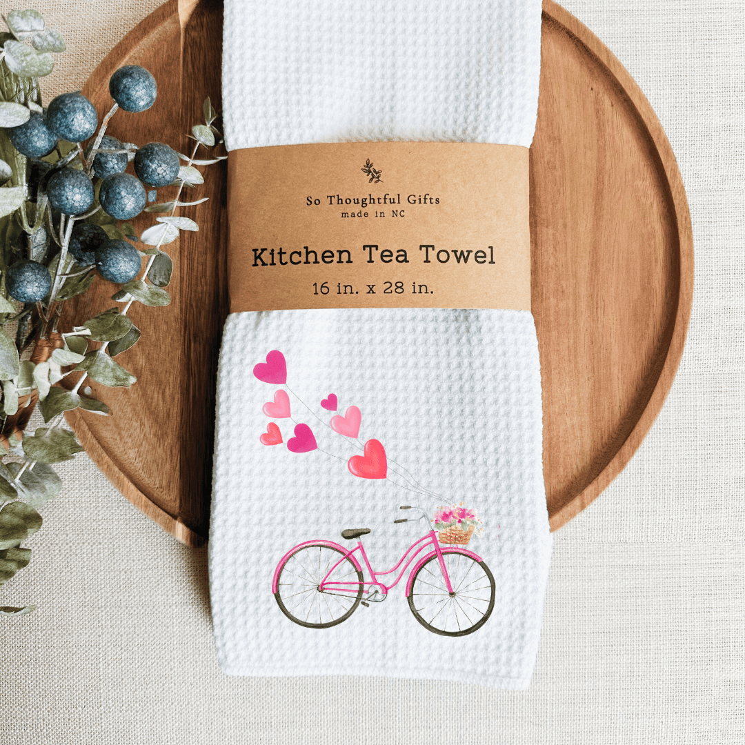Valentine Dish Towel - Bike | Kitchen Towel