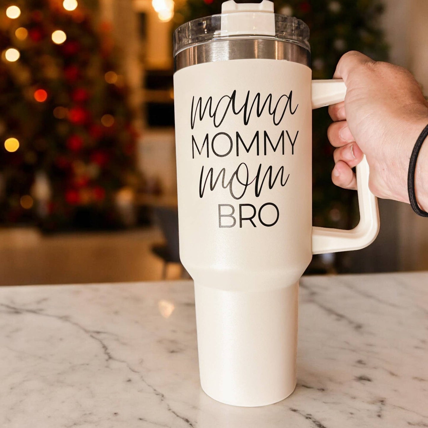 Mom's Sippy Cup, Back to School Gift, 40 oz Pink Tumbler Lid