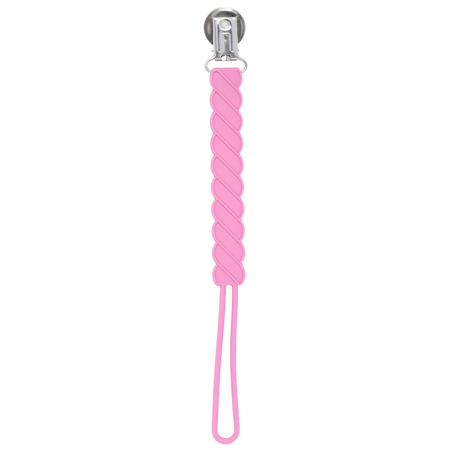 Twist Rose All Silicone Modern Pacifier Clip
