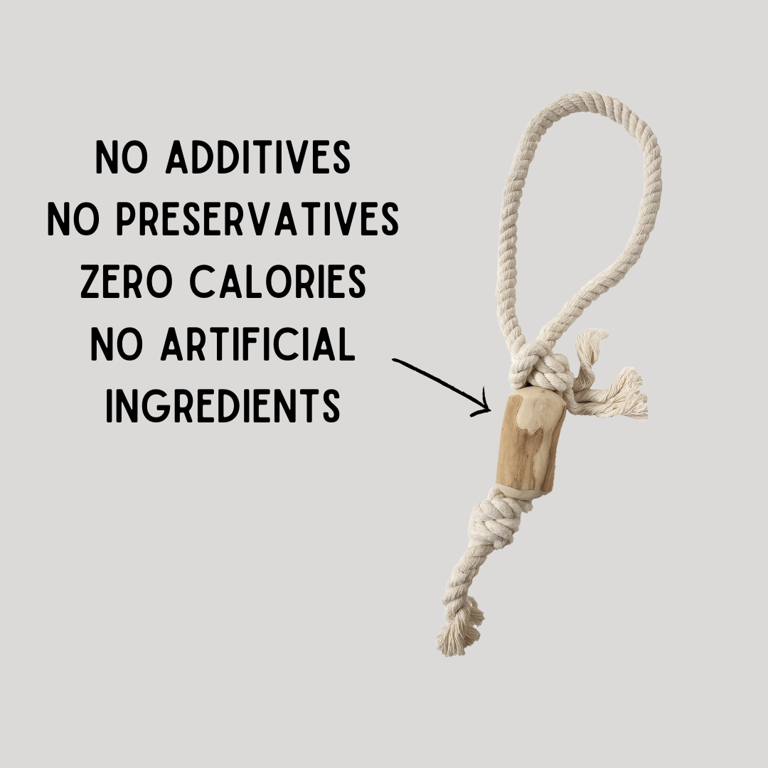 COFFEE WOOD and ROPE tug and chews! Made with real, ecologic