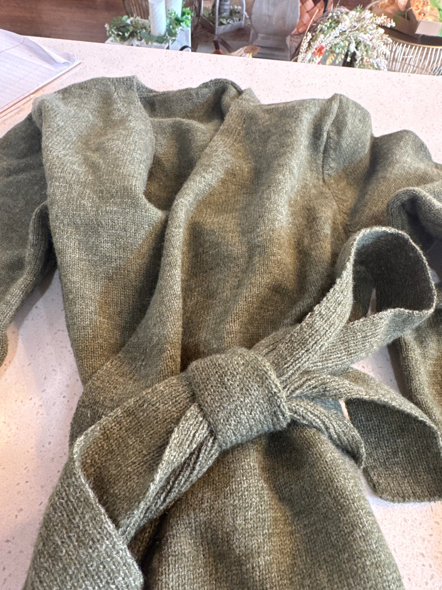 Green Tie Sweater