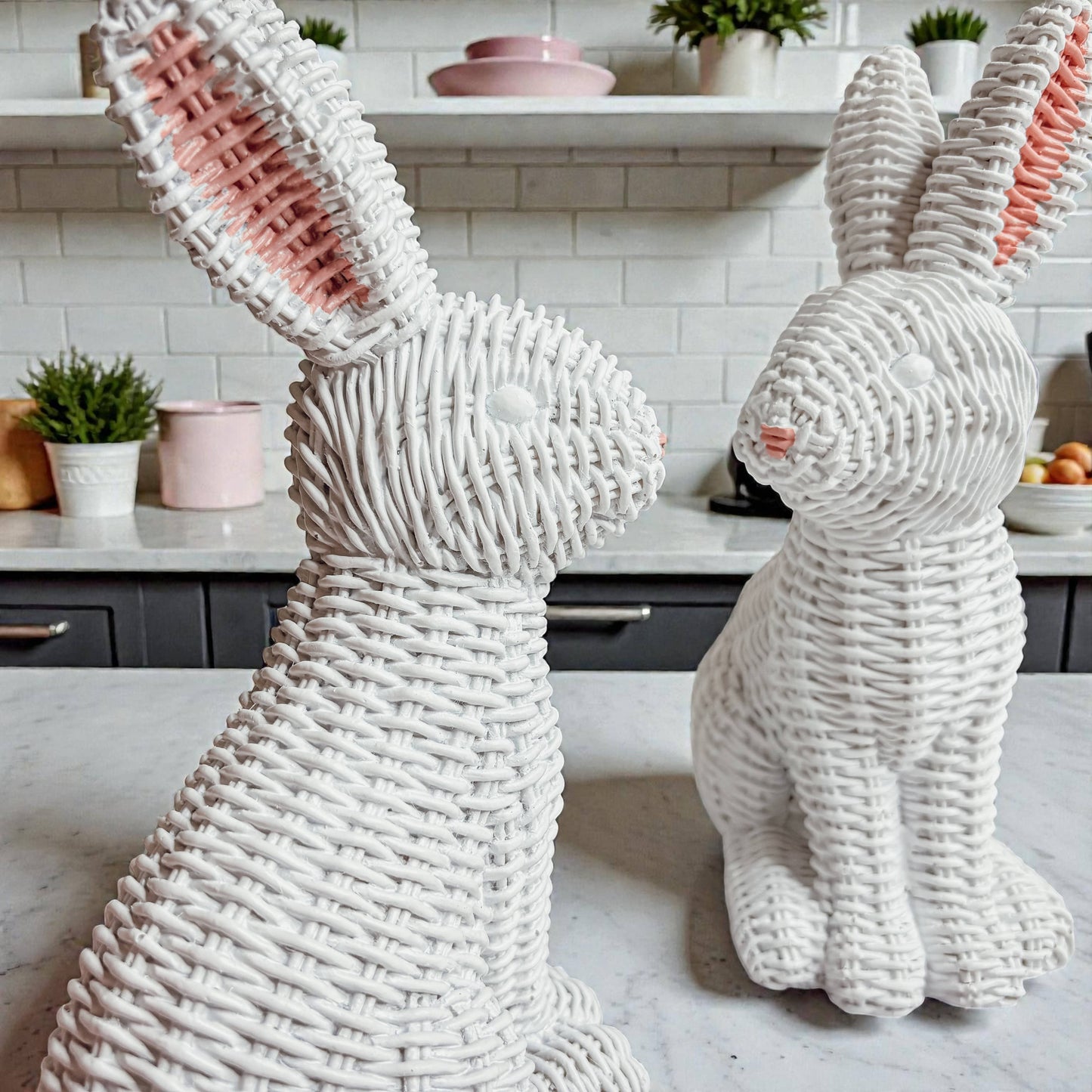 Bunny Decoration, Farmhouse Easter Rabbit Home Decor Statues