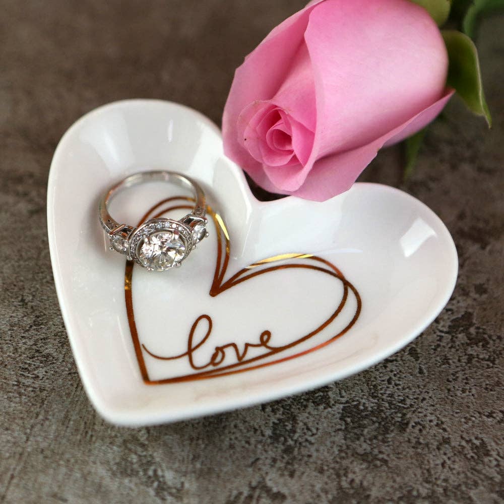 Heart Shaped Trinket Dish - Small
