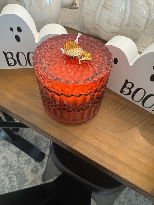 Fall Glass Jar Candle