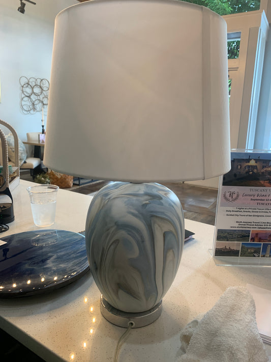 Blue Marble Lamp