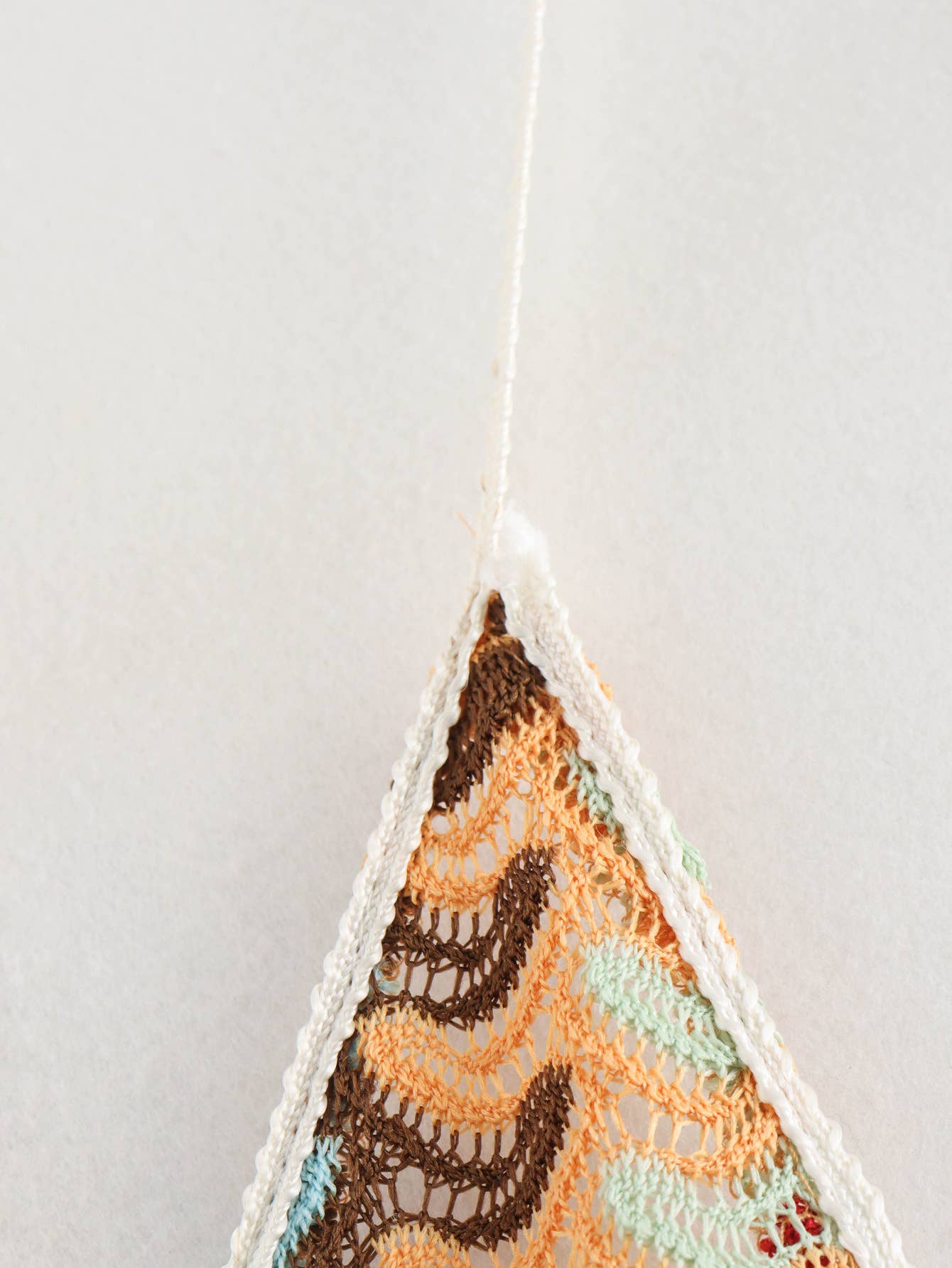 Summer Crocheted Colour-Blocked V-Neck Slip Dress