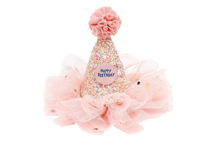 Birthday hat on claw in giftbox