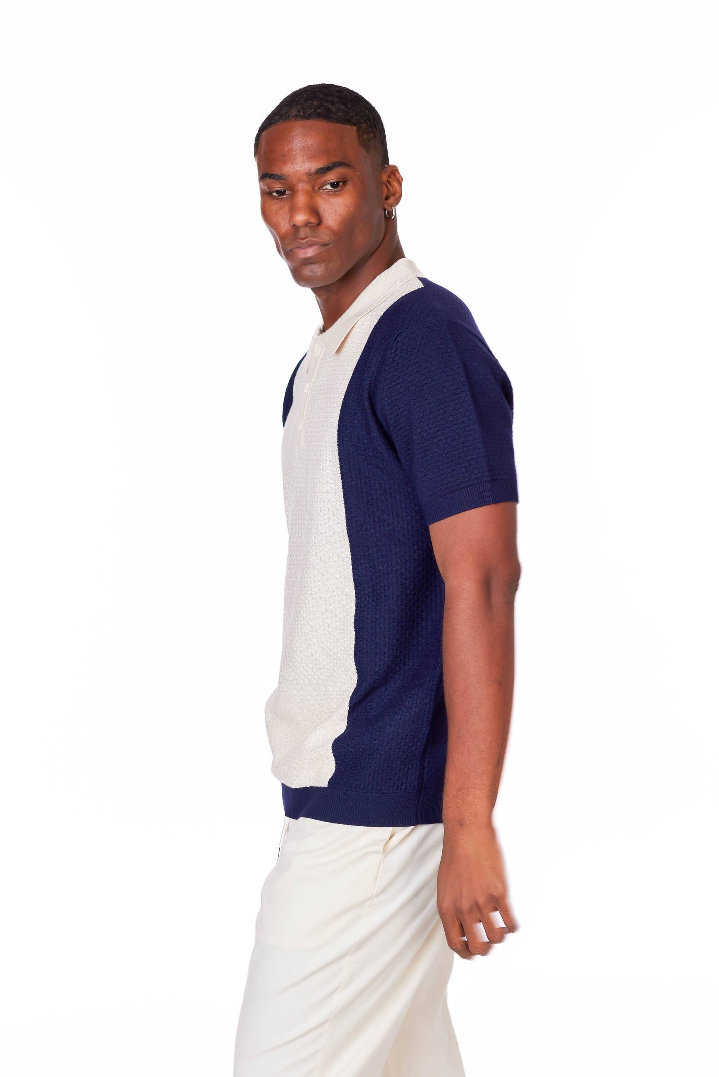 Men's Textured Polo Shirt
