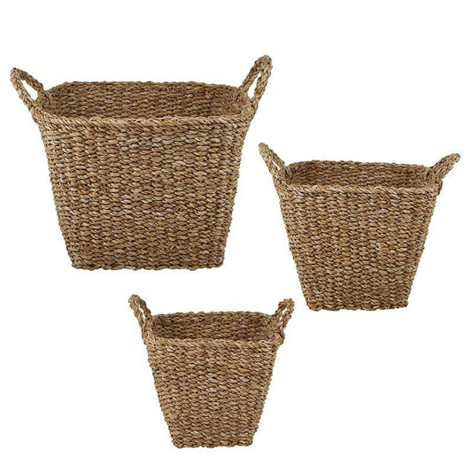 Sq Basket W Handles Set/3
