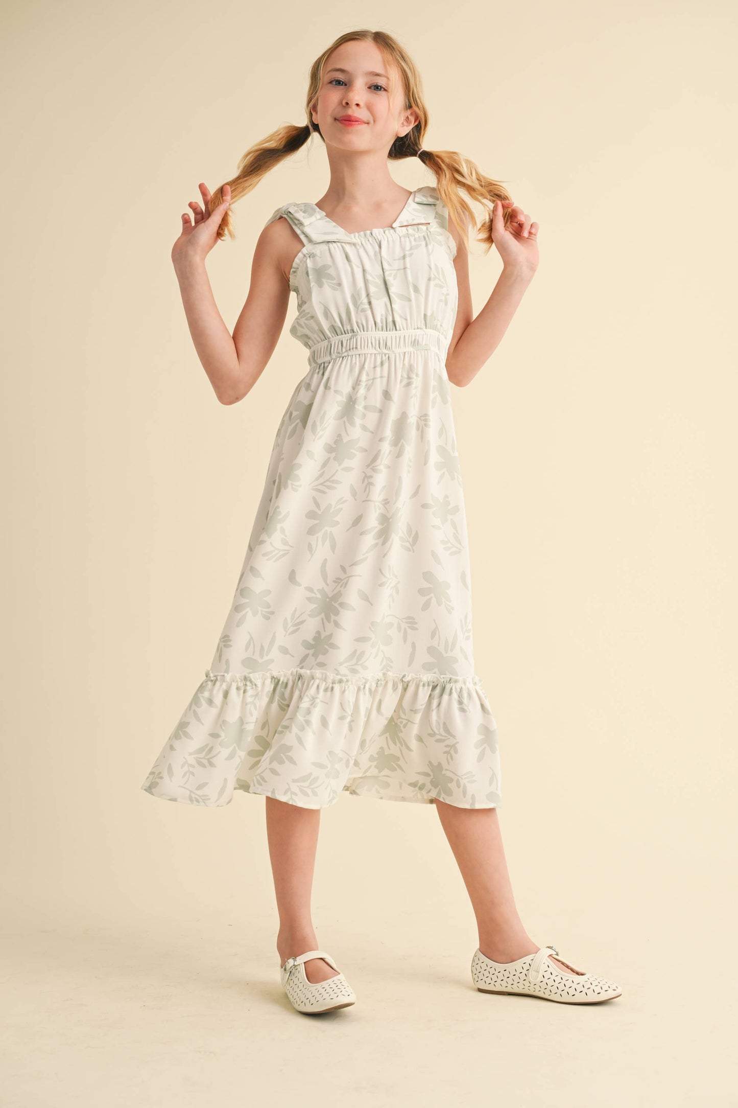 TWEEN GIRLS KIDS STRAPPY JULIETTE WAIST MIDI DRESS (7-12)