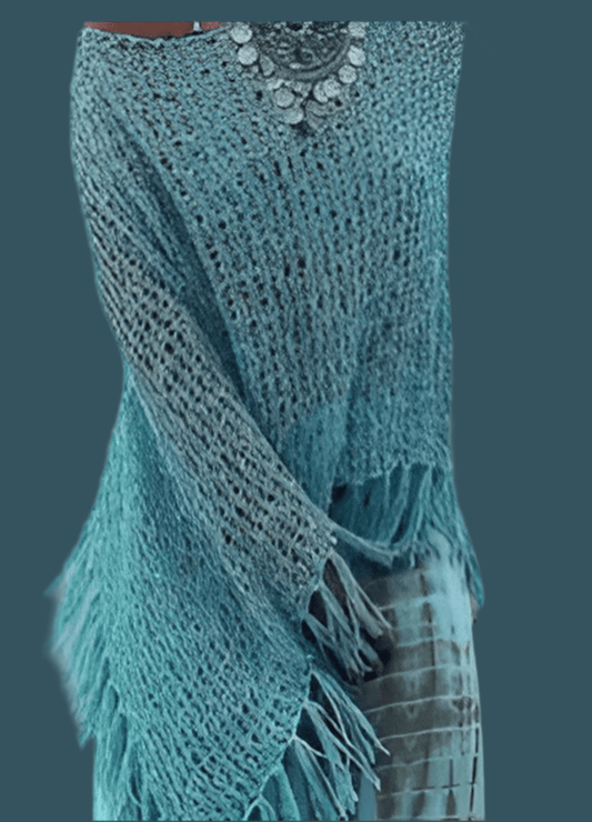 Ice Blue Crochet Overlay